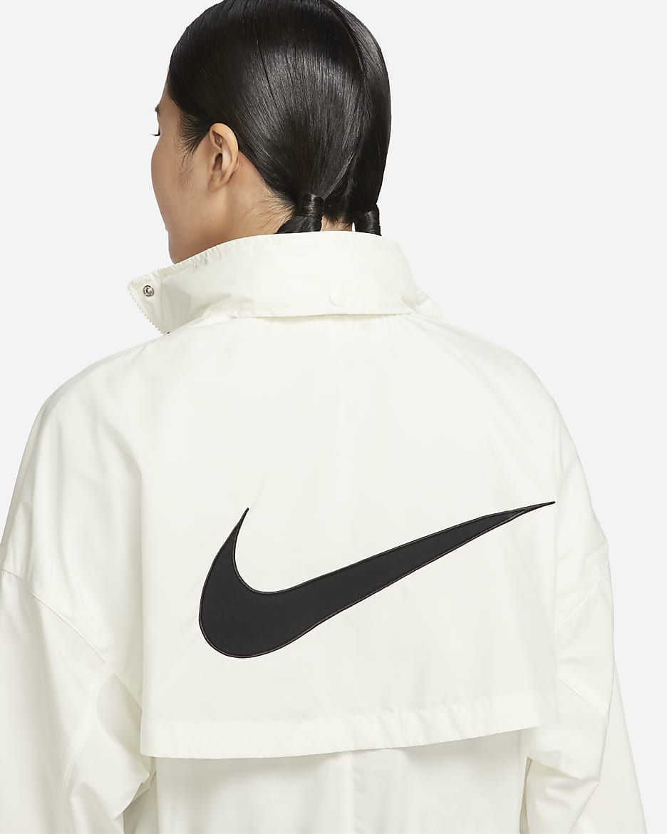 All white nike coat best sale